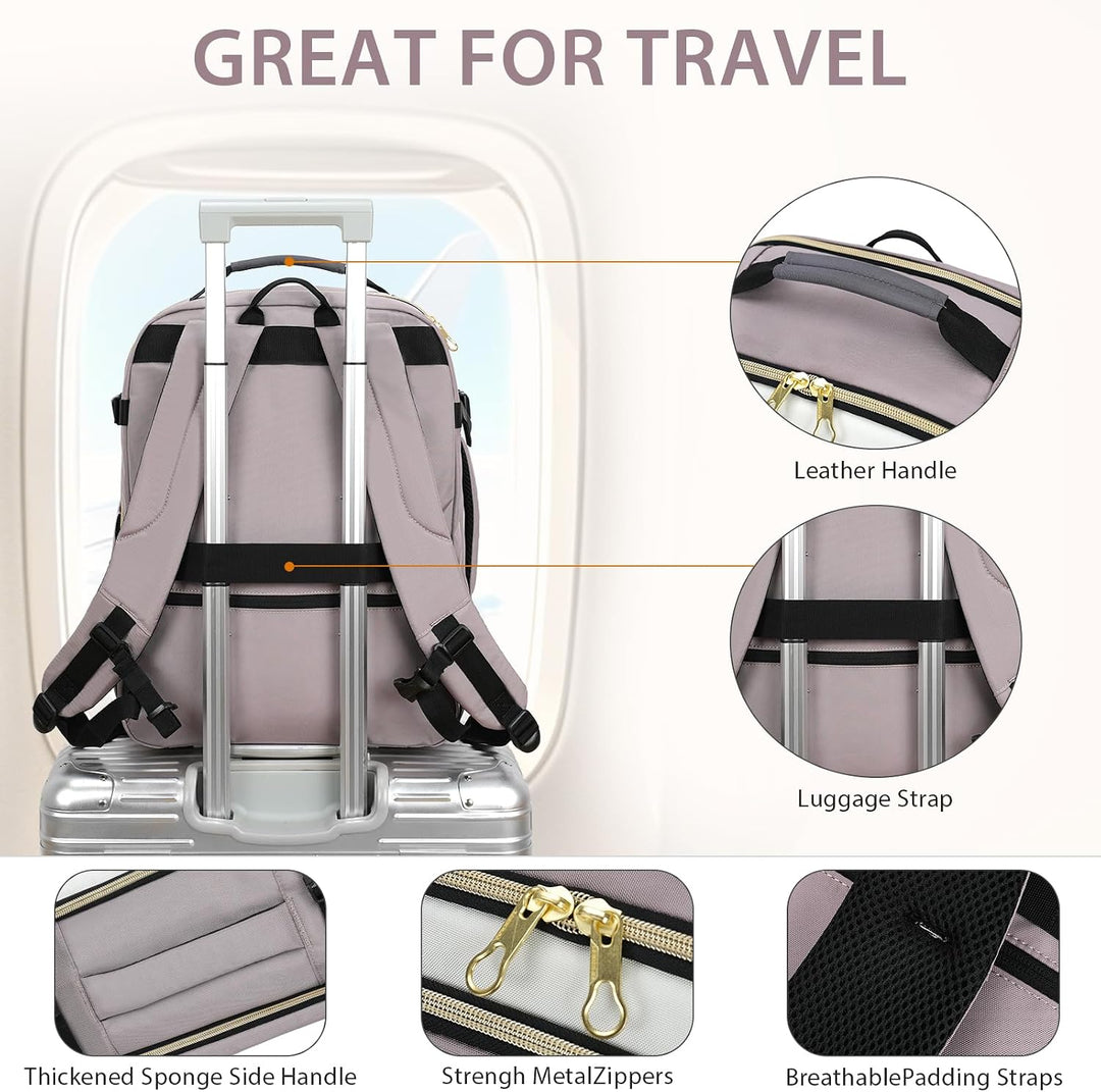 KROSER Laptop Rucksack 17,3 Zoll Handgepäck Daypack wasserabweisende Multifunktions-Laptoptasche für