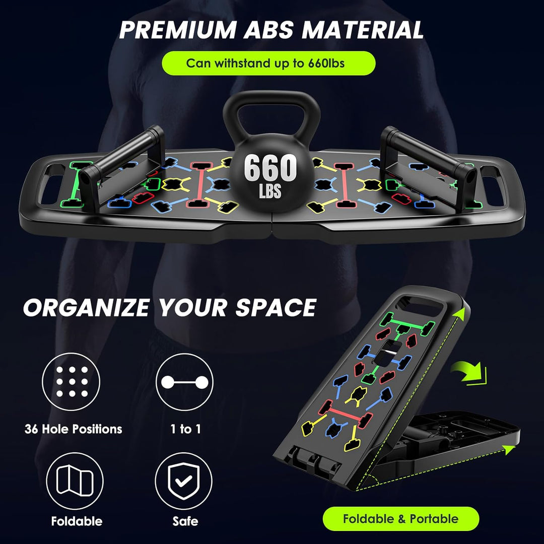 Premium Liegestützbrett Set Push Up Board Verbessertes Konzept 2024 Liegestütze Brett Liegestützgrif