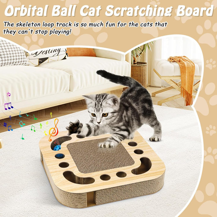 Kratzbretter Katze Spielzeug Interaktives Katzenspielzeug Kratzpappe für Katzen Kratzbrett Pappe mit