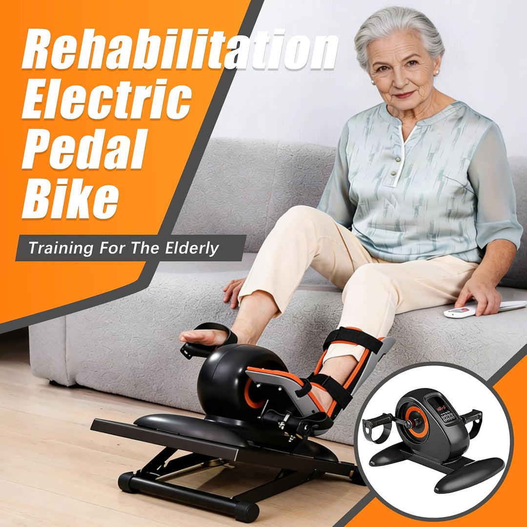 Pedaltrainer für Senioren, Beintrainer Mini Heimtrainer mit 20 Geschwindigkeiten 50W 220V Tastenvers