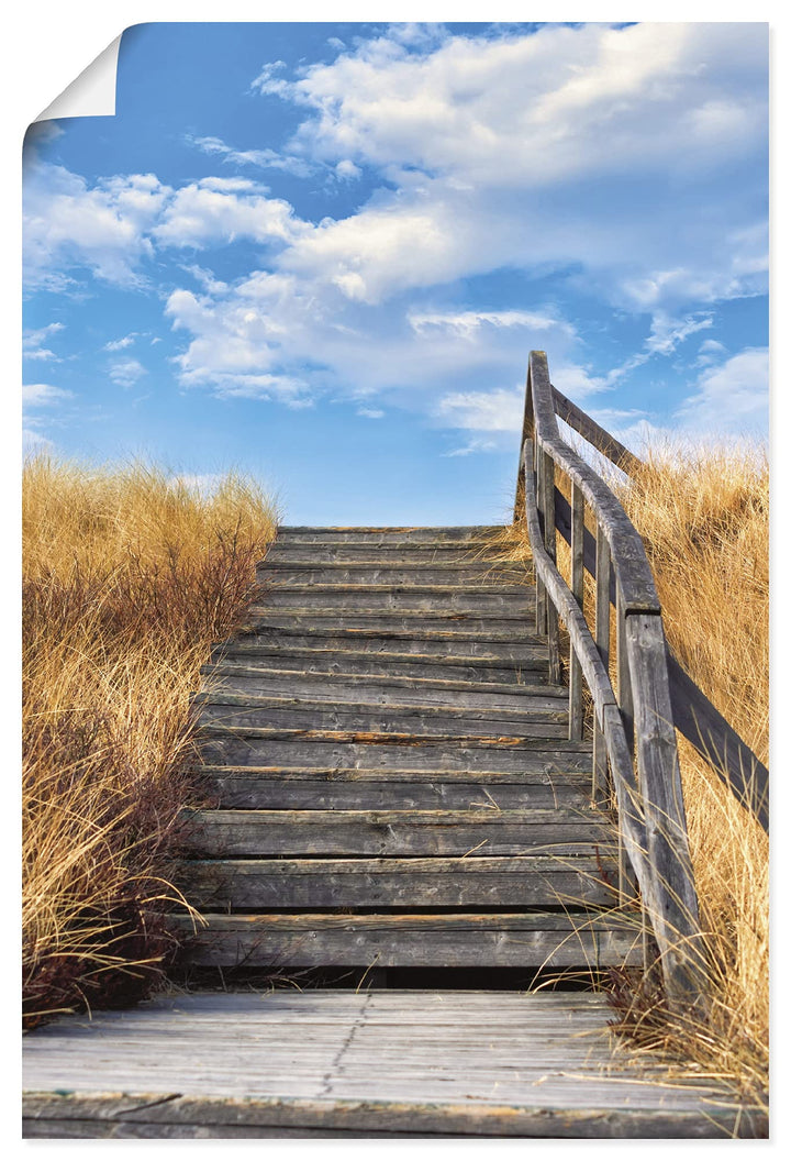 ARTland Poster Kunstdruck Bild ohne Rahmen 80x120 cm Hochformat Landschaftsbilder Strand Küste Düne