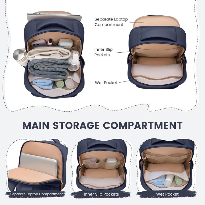 GOLF SUPAGS Lunch Rucksack, 16 Zoll Laptop Rucksack Schulrucksack mit Lsoliertes Kühltasche für Arbe