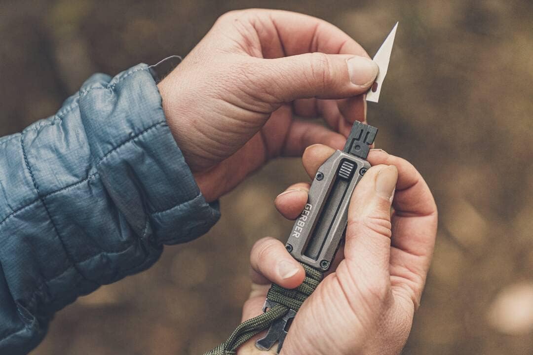 Gerber Multi-Tool mit 8 Funktionen, Prybrid-X, Edelstahl, Silber/Blau, 31-003740 Prybrid-X, Silber/B