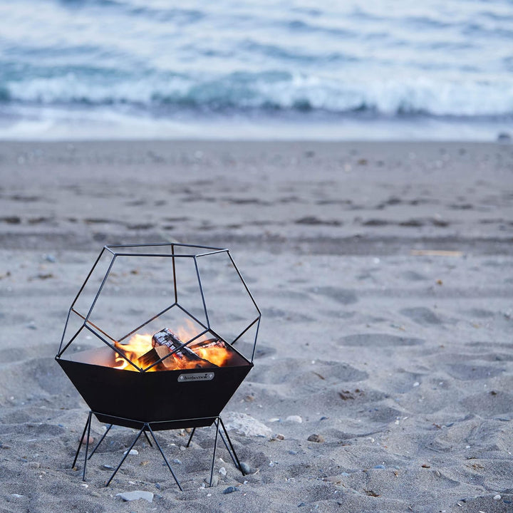 Barbecook Jura feuerkorb Garten klein, terassen Dekoration, schwarz, 42.5x42.5x70cm Schwarz Ø 60 Sta