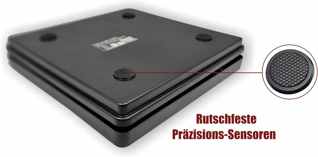 Nohlex Paketwaage 50kg/2g. Robuste Plattformwaage/Briefwaage inkl. Netzteil. Abnehmbares beleuchtete