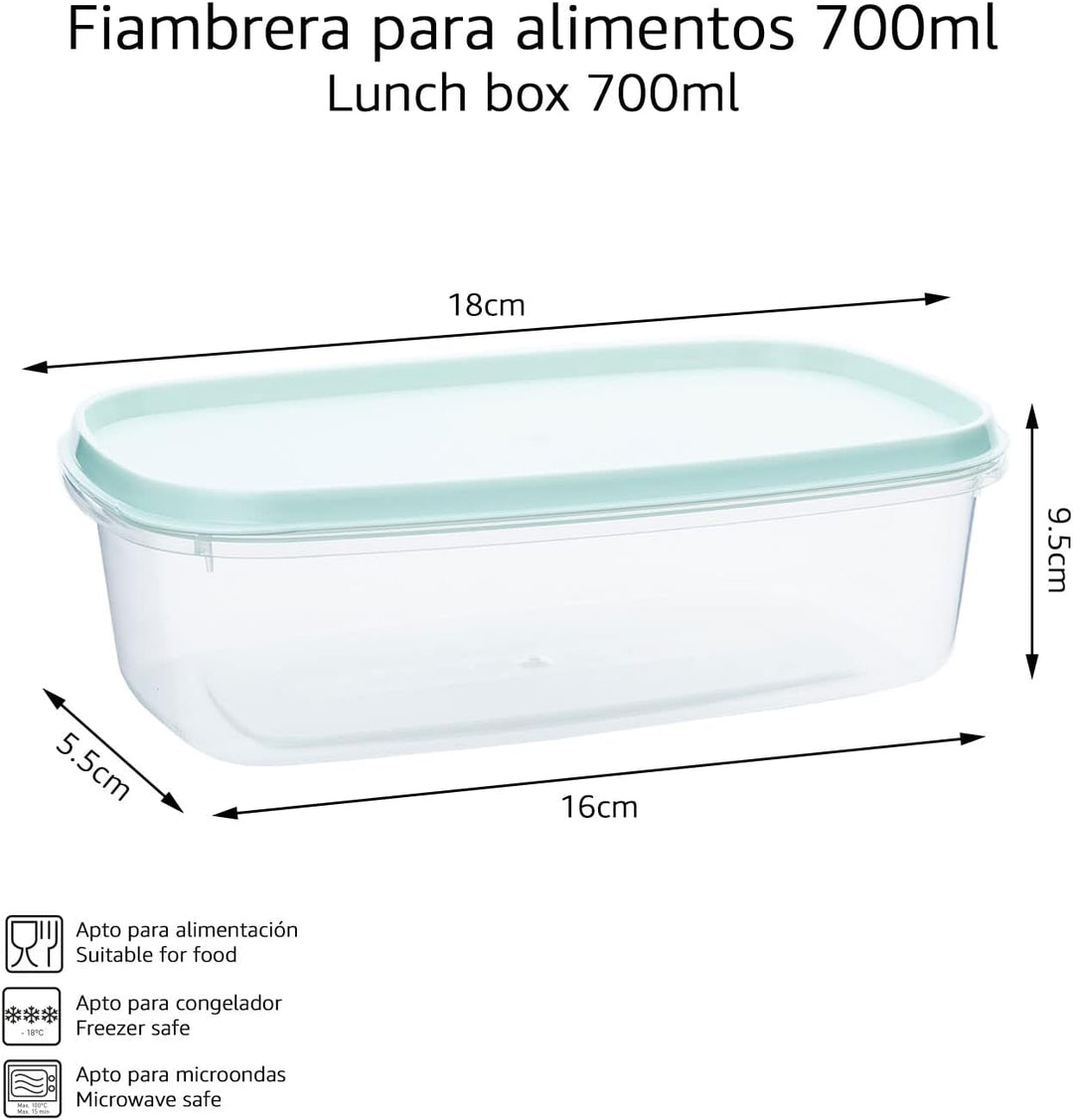 QILZO 24 Stück Lunchboxen für Lebensmittel, 700 ml, Lebensmittelbehälter aus Kunststoff, BPA-frei, m