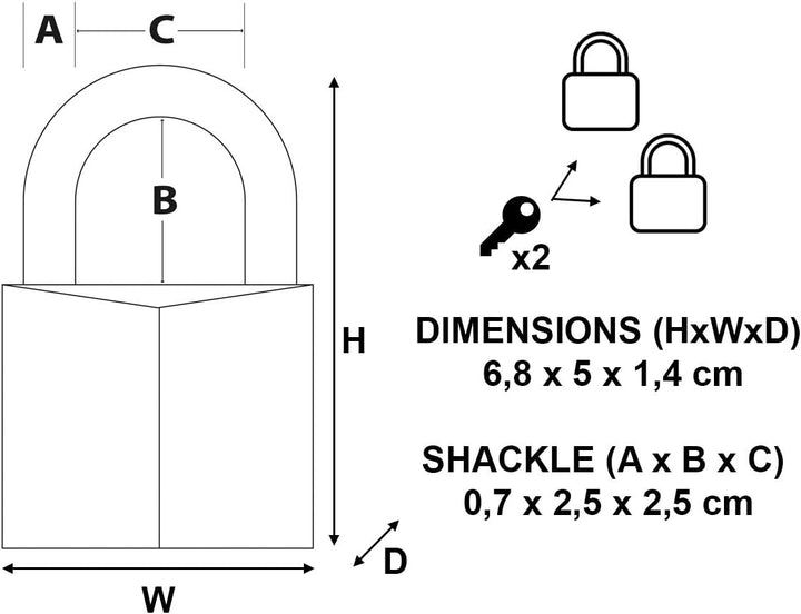 Master Lock 150EURT - Vorhängeschloss 5 cm, 5 cm
