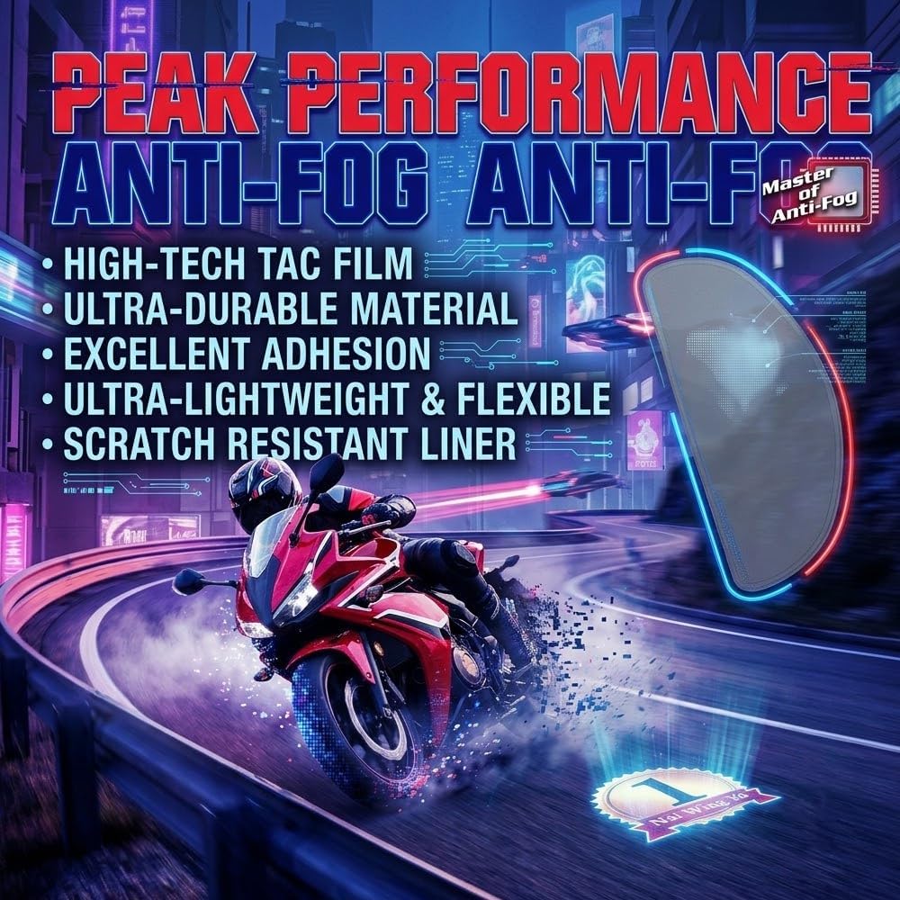 XII WY Motorrad Helm Antibeschlag Folie, Motorradhelm-Visier, Universal-Visierschutz, Aufkleber 11.5
