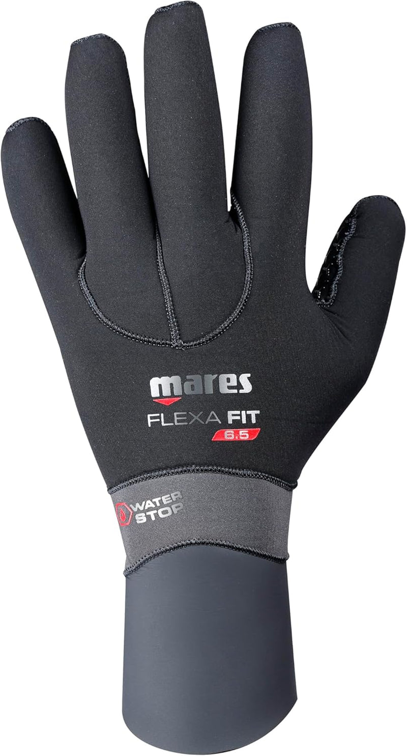 Mares Erwachsene Taucherhandschuhe Gloves FLEXA FIT 6.5 mm S Schwarz, S Schwarz