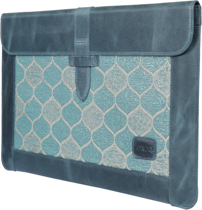 Londo Echtleder Tasche, Hülle für MacBook Pro – 15 & 16 Zoll Kompatibel mit M1 und 2020 Model (Blau)