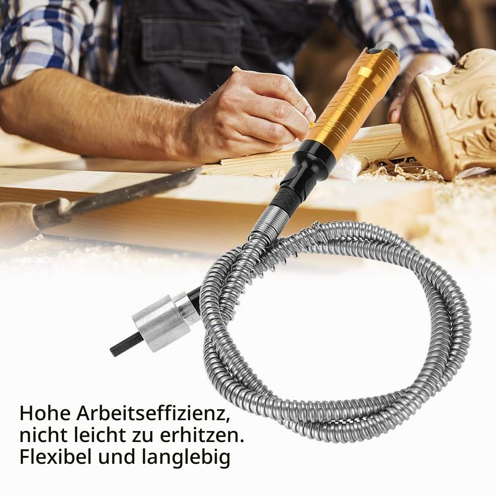 Flexwelle 6mm, Flexibler Wellenschleifer, Welle Bohrfutter 0,5-6,5mm Spanngriff zum Polieren, Gravie
