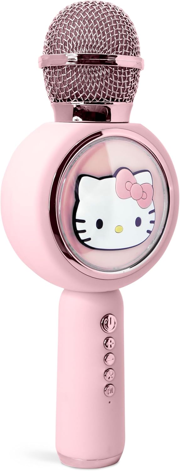 Hello Kitty Karaoke-Mikrofon mit kabellosem Lautsprecher und LED-Leuchten