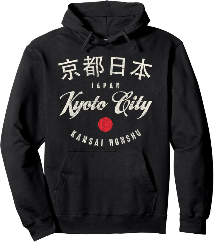 Kyoto City Japan Vintage Pullover Hoodie