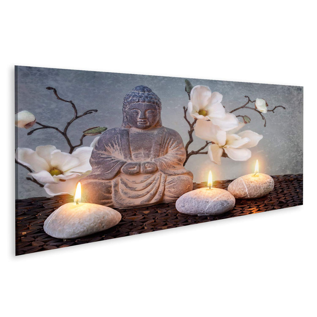Bild auf Leinwand Buddha in der Meditation, religiöses Konzept Wandbild Leinwandbild Kunstdruck Post