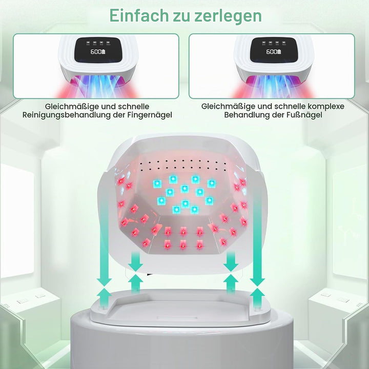 iKeener Kabellose Nagelpilz Lasergerät,FDA Zulassung Nagel Reinigung Fingernägel &amp; Onychomykose,15*4