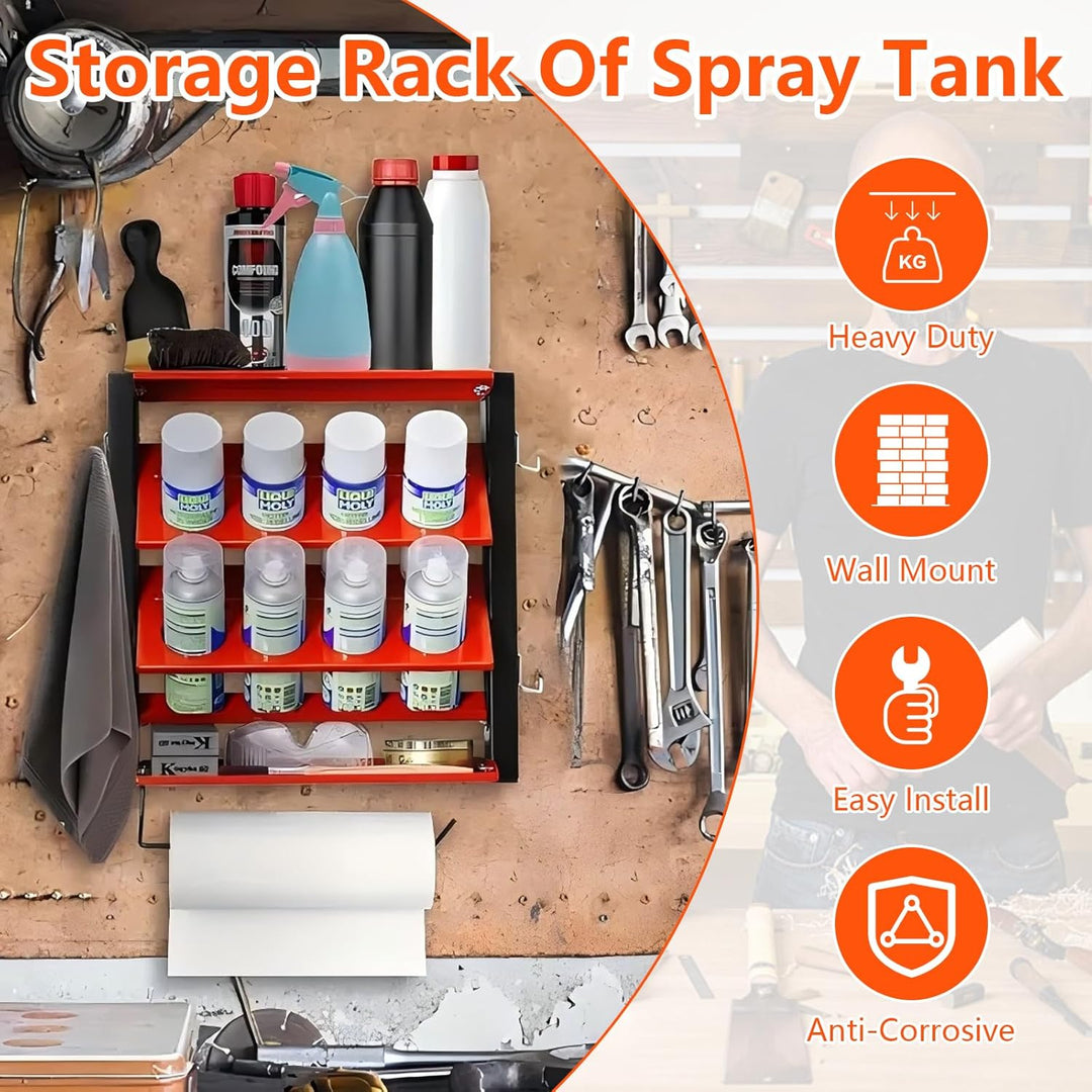 BONJUME Dosenhalter, Sprühflaschenregal Wandregal Dosenhalter Aufbewahrungsschrank Spraydosenhalter