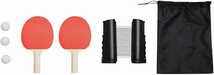 Preiswert&Gut Tischtennis-Set mit ausziehbarem Netz und Bällen, Ping Pong Set für Familie und Freize