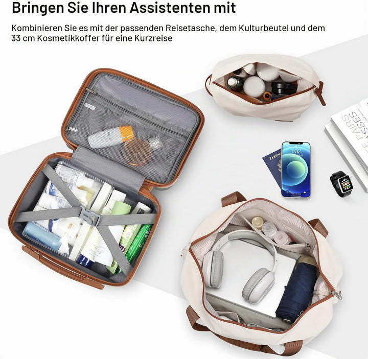 Joyway Kofferset Reisekoffer Set 7tlg Hartschale mit Beautycase Kosmetikkoffe mit 4 Rollen und TSA-S