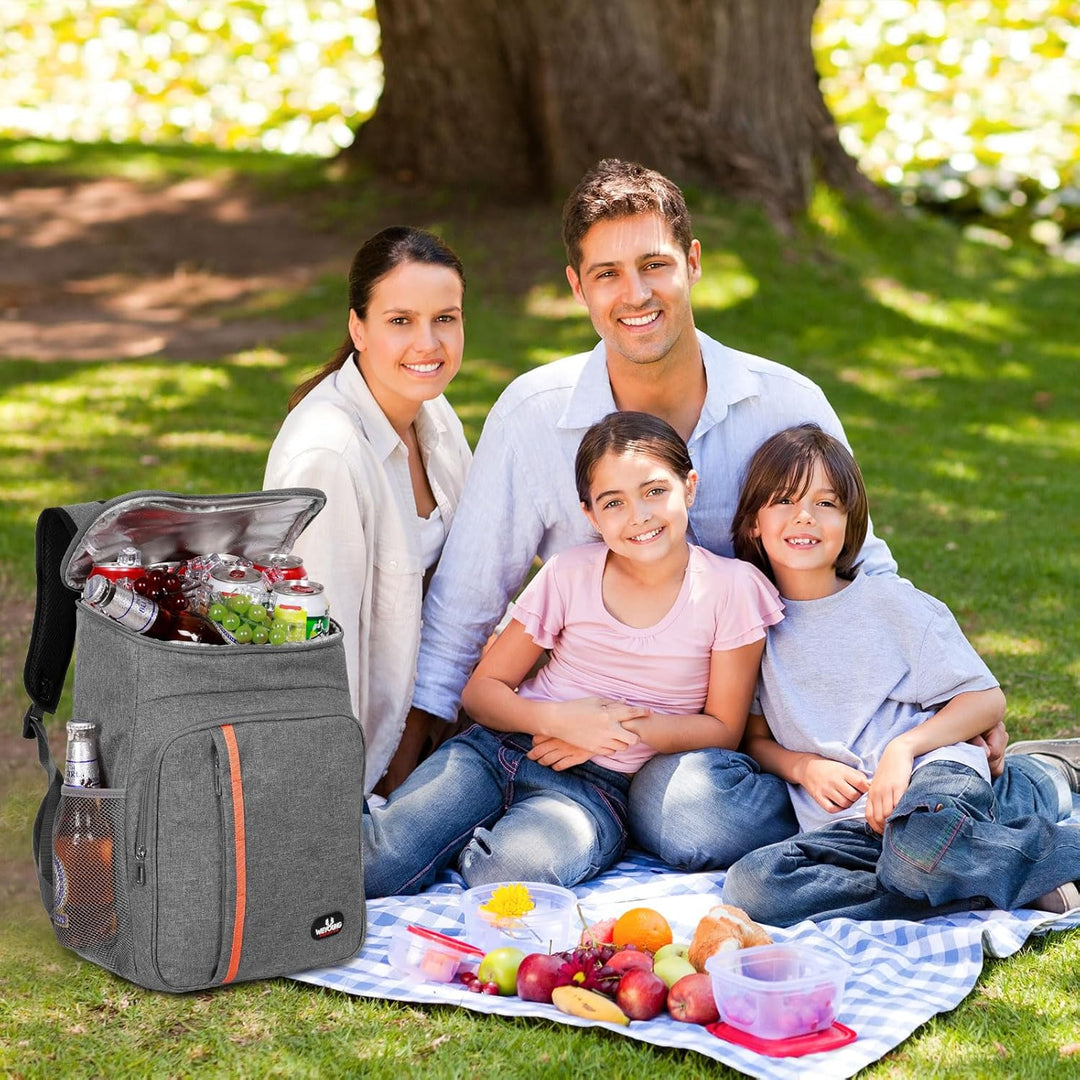HEQUN 23L Kühlrucksack Thermo Rucksack Picknickrucksack Kühltasche Gross Isoliert Cooler Bag Perfekt