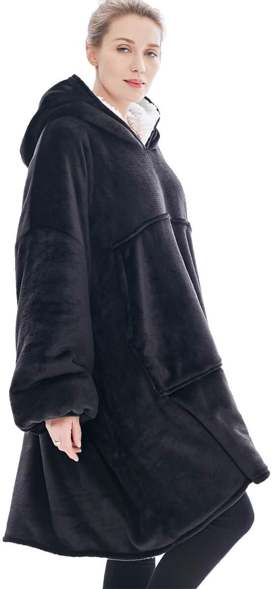 Übergrosse Hoodie Sweatshirt, Original Decke Sweatshirt, super weiche gemütliche warme komfortable R