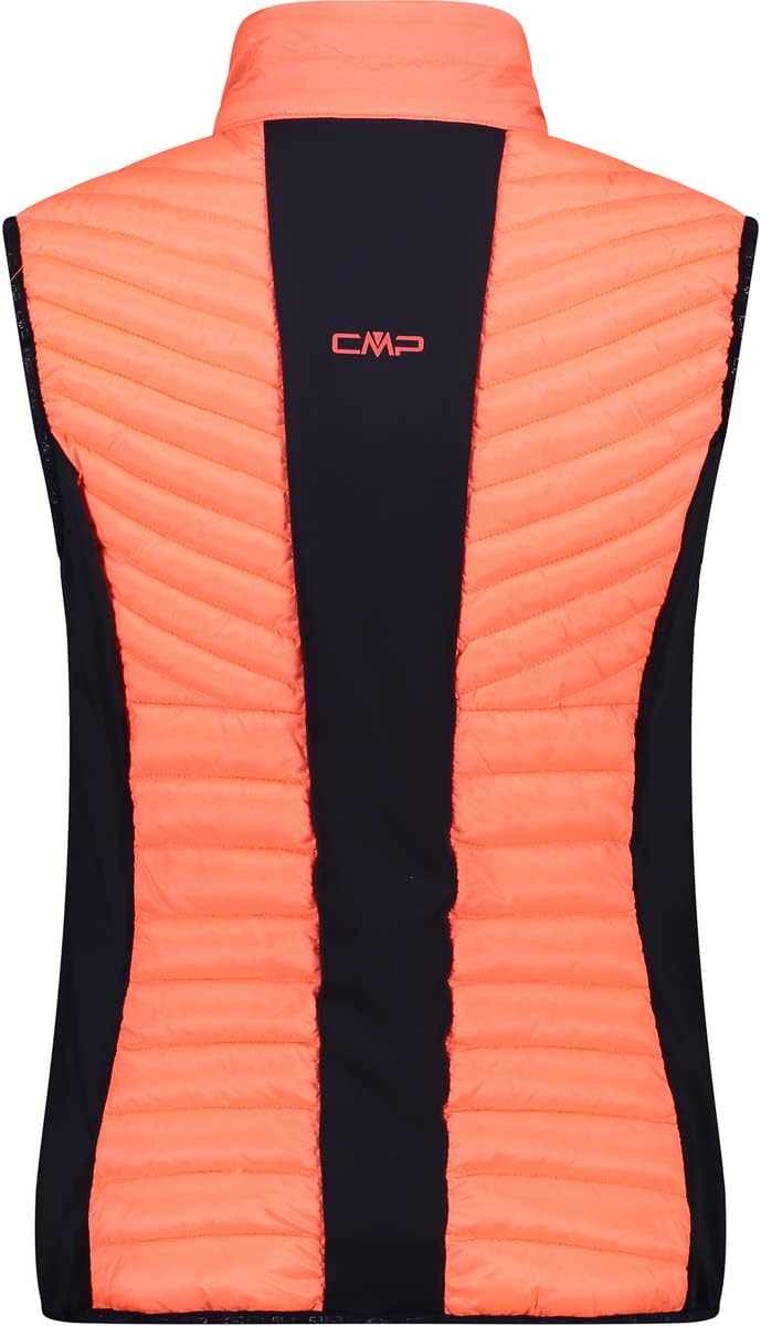 CMP Damen Hybrid Weste Steppweste 38 RED FLUO, 38 RED FLUO