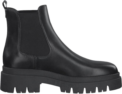 Tamaris Damen Chelsea Boot 1-25492-41 schmal 36 EU Black Leather, 36 EU Black Leather