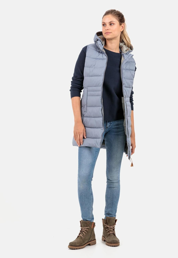 camel active Damen Strickpullover aus Reiner Baumwolle XS Blau, XS Blau