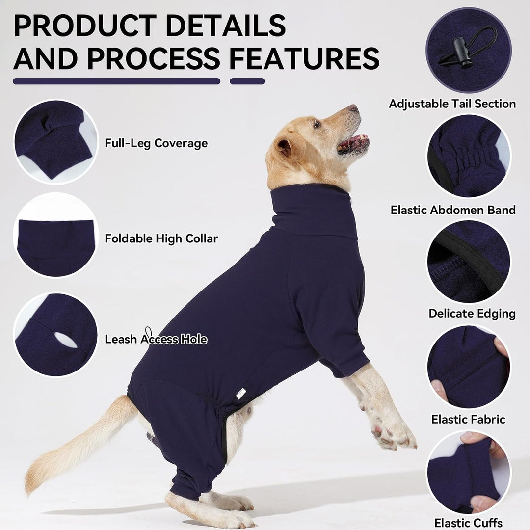 Hundemantel Winter, Warmer Fleece Hundepullover mit Beinen, Weiche Vierbeinige Hundejacke für Kleine