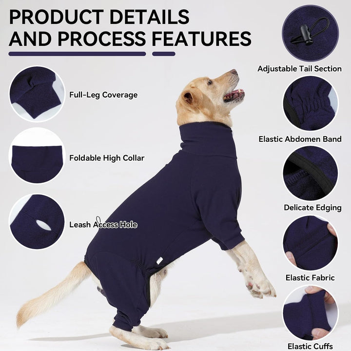 Hundemantel Winter, Warmer Fleece Hundepullover mit Beinen, Weiche Vierbeinige Hundejacke für Kleine