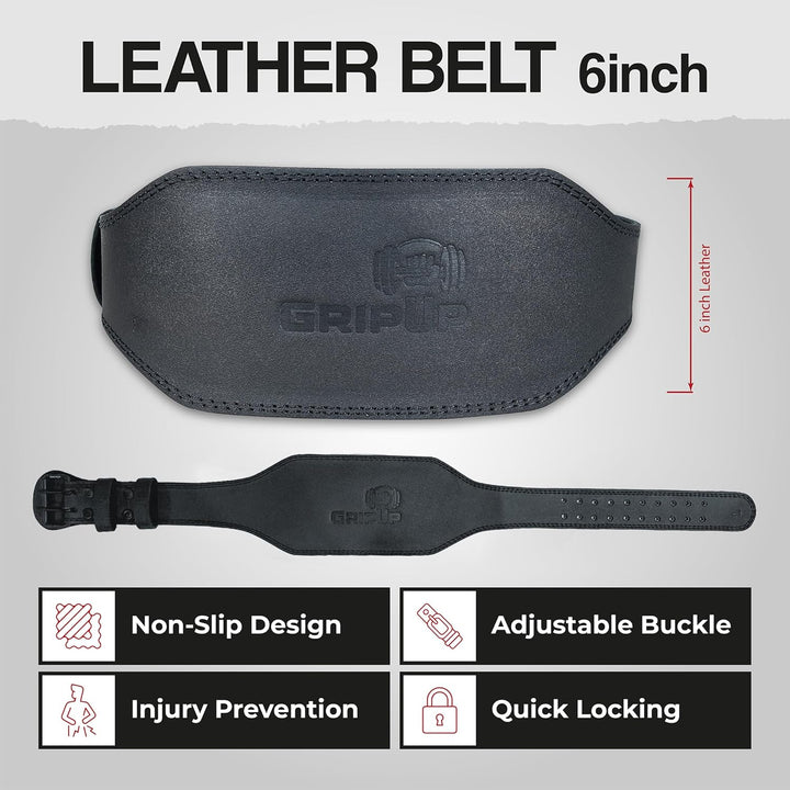 Gewichthebergürtel Fitness 4” &amp; 6” – Verstellbarer Trainingsgürtel mit starker Schnalle, Powerliftin