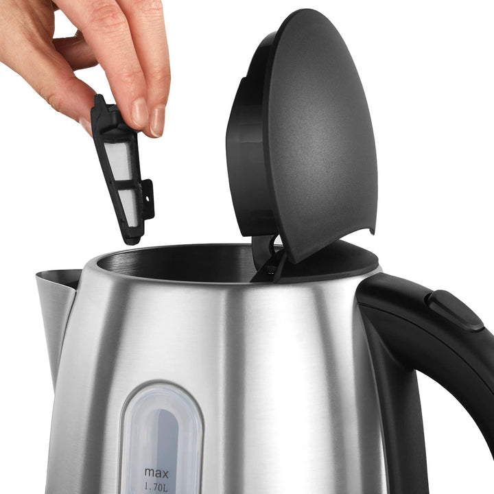 Wasserkocher - MELITTA - Prime Aqua, Edelstahl, 1,7 L, 2200 W, herausnehmbarer Kalkfilter, LED Beleu