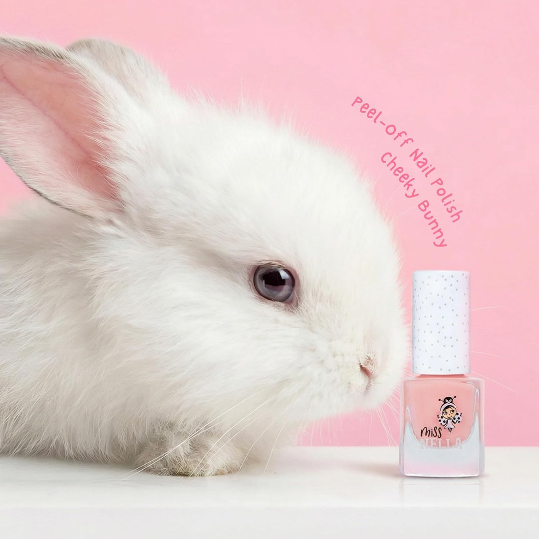 Miss Nella Summer Glitzer Nagellack 4er Set: Gelb, Koralle, Rosa und Lila, abziehbarer Nagellack spe