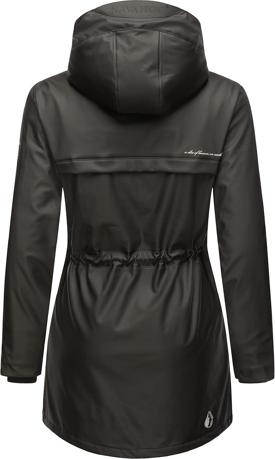 Navahoo Damen Übergangsjacke Regenmantel wasserdicht lang warm gefüttert mit Kapuze Rainy Forest XS-