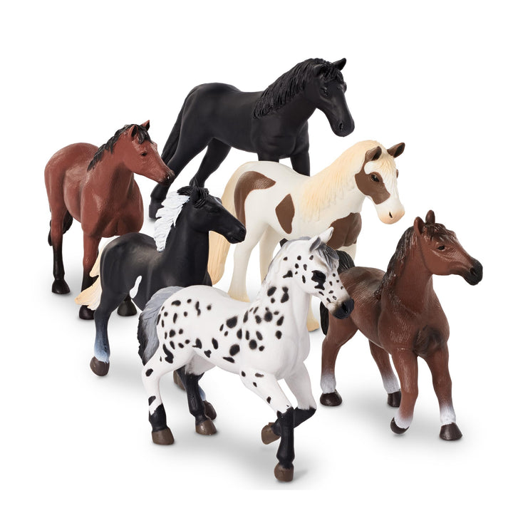 Terra by Battat Terra 6 Pferde Figuren – Araber, Pinto, Tinker und mehr – Realistische Tierfiguren S