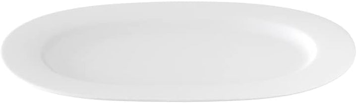 Villeroy & Boch 10-4545-2940 Anmut Platte oval (2), Porzellan, Weiss, 44.5 x 33.2 x 4 cm, 1 Einheite