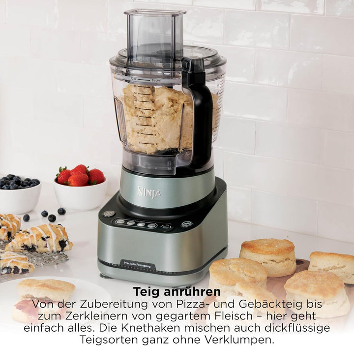 Ninja PrecisionPro 2,1 l Küchenmaschine, 4 Voreinstellungen und manuelle Einstellungen, Pizza- und B