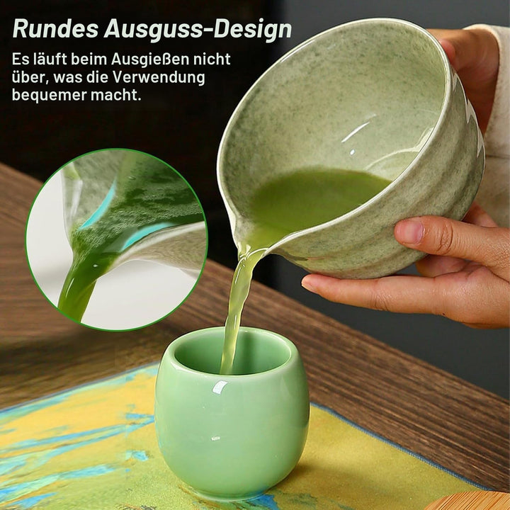 Matcha Tea Set,7 Piece Matcha Besen Set, with Matcha Whisk, Broom,Matcha Schale,Matcha Bowl with Spo