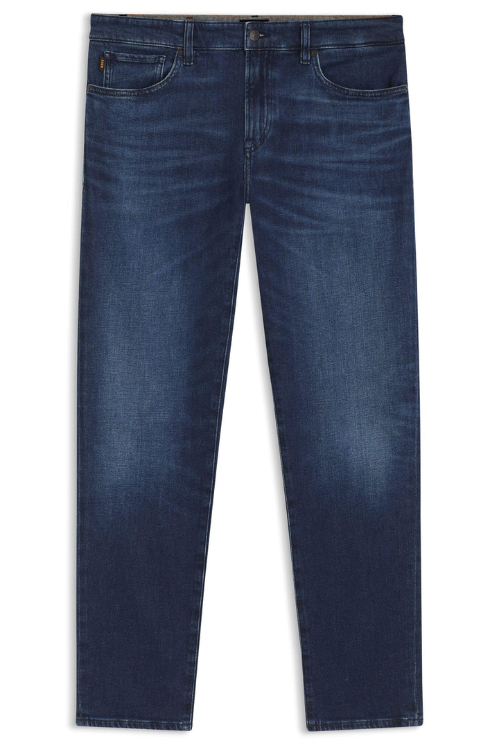 BOSS Herren Maine BC-L-P Regular-Fit Jeans aus blauem Super-Stretch-Denim 30W / 32L Navy410, 30W / 3