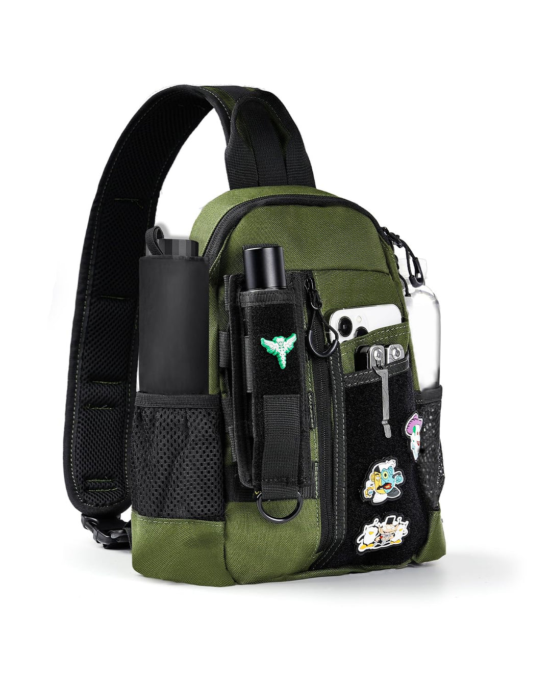 VIPERADE CHS1 EDC Brusttasche Herren Schultertasche,Leichter Sling Bag Klein Sling Rucksack mit vers