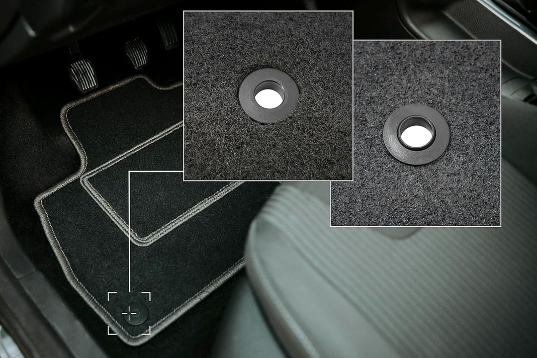 Velours Fussmatten 5-TLG Set passend für Chrysler Voyager V FL (2011-2016) | Qualität: CARLUX, passg