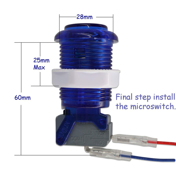 SJ@JX Arcade Game 2 Player Controller DIY Kit Buttons with Logo Coin X Y Start Select 8 Way Joystick