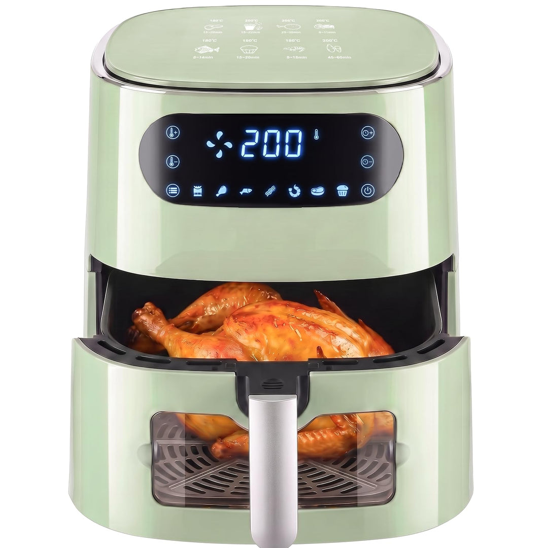 Citybee Airfryer Heissluftfritteuse 6L Sichtfenster - 7 Garprogramme 11 Funktionen Leise Heissluftfr