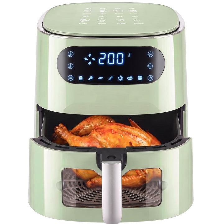 Citybee Airfryer Heissluftfritteuse 6L Sichtfenster - 7 Garprogramme 11 Funktionen Leise Heissluftfr
