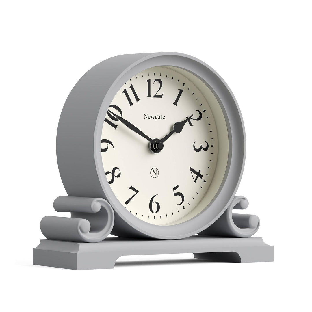 NEWGATE® Divisadero Kaminsims Uhr | Traditionelles doppelschnecken Design | Uhrwerk grau | Klassisch