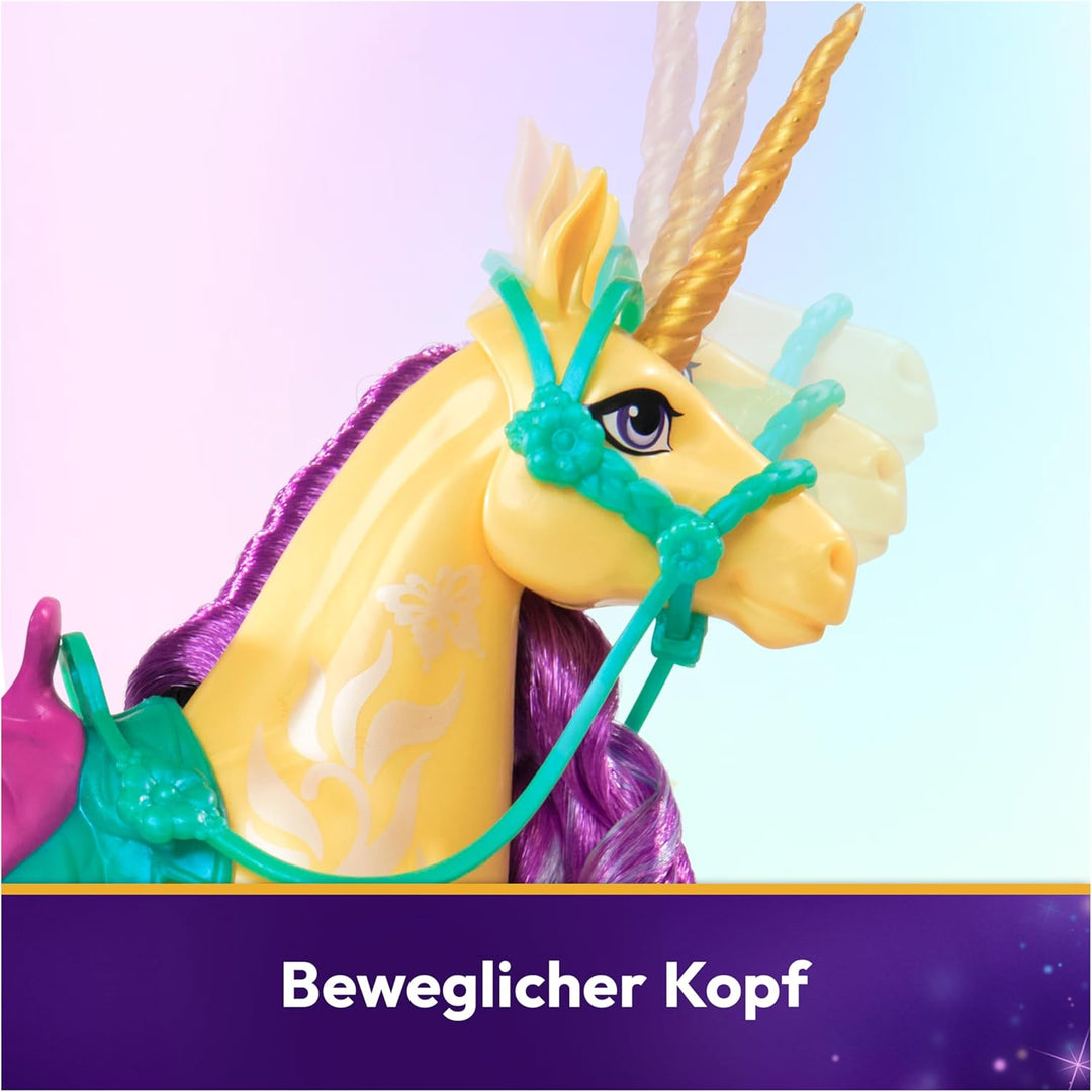 Unicorn Academy Einhorn Leaf - ca. 28 cm grosses Einhorn von Ava zur beliebten Netflix-Serie, mit be