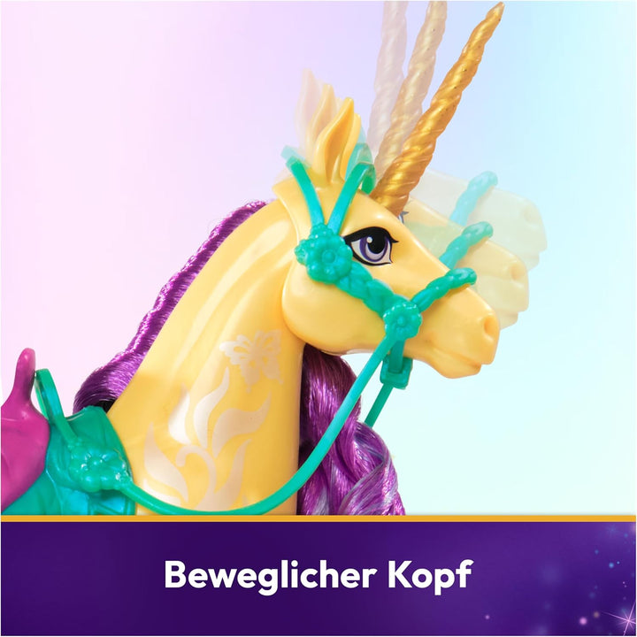 Unicorn Academy Einhorn Leaf - ca. 28 cm grosses Einhorn von Ava zur beliebten Netflix-Serie, mit be