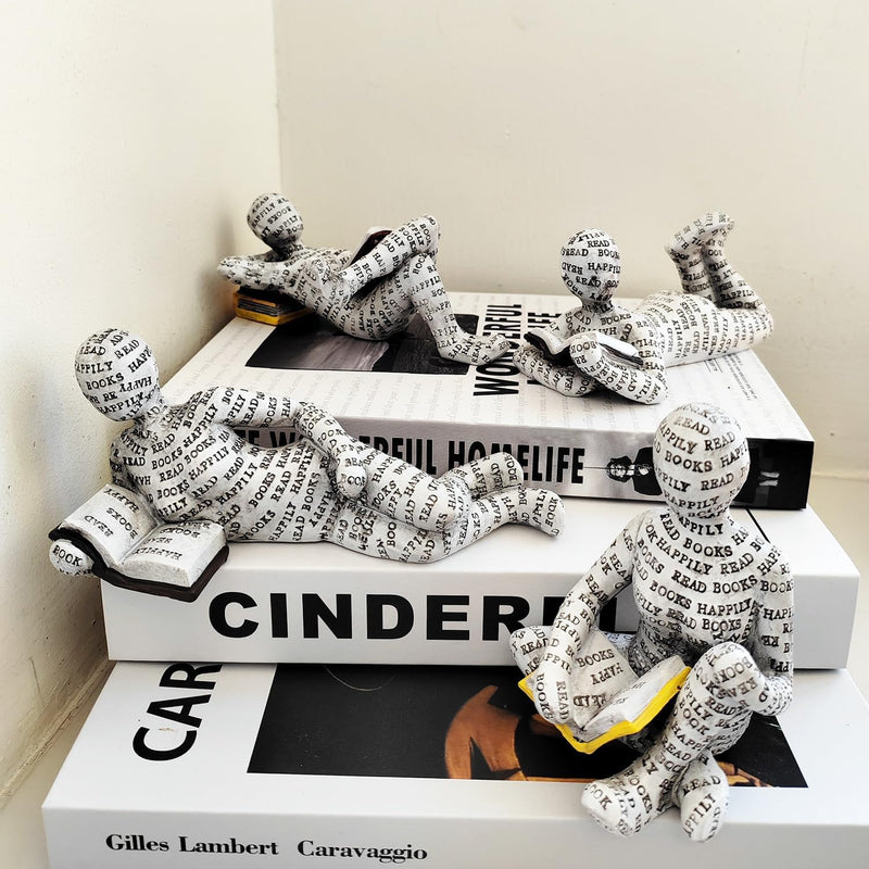 PIGPIGFLY Leserstatue,Deko Figuren,Deko Wohnzimmer,Home Store Dekoration, Leser,Modern Abstract Kuns