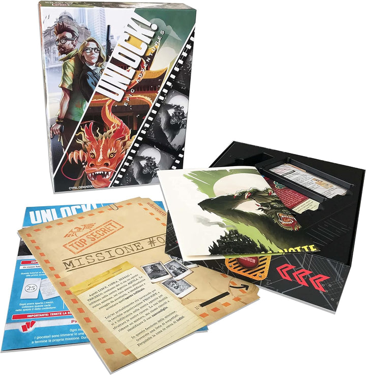 Asmodee - Unlock! Epic Adventures - Escape Room in einem Brettspiel, 1-6 Spieler, 10 Jahre alt, ital