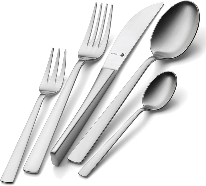 WMF Corvo Besteck Set 6 Personen, 30-teilig, Hohlheftmesser, Cromargan protect Edelstahl mattiert, k