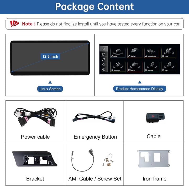 Road Top 12,3 Zoll Autoradio Drahtlos CarPlay Touchscreen für Audi A4 A5 2009-2015 Jahr mit 3GMMI, A